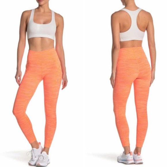 Free People Pants - Free People Neon Orange Legging Size M